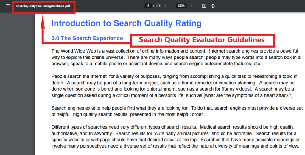 image of search quality evaluator guidelines