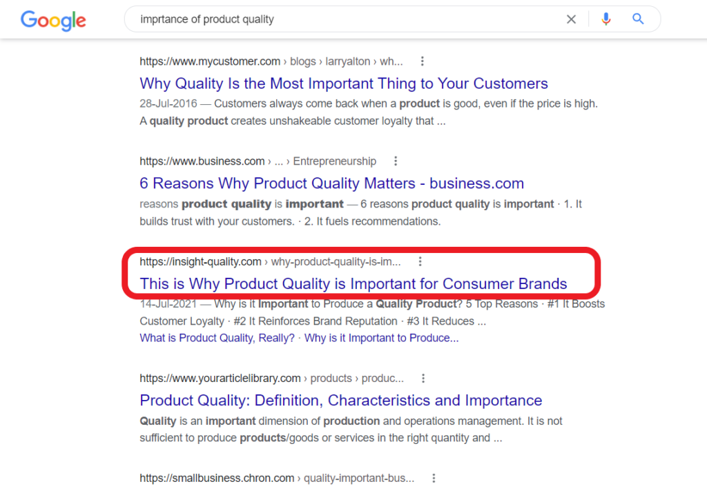 product quality is most important in digital marketing
